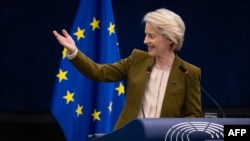Presidentja e Komisionit Evropian, Ursula von der Leyen në Parlamentin Evropian.
