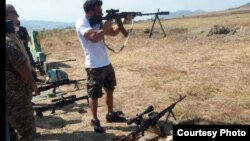 Dan Bilzerian at a shooting range in Nagorno-Karabakh, August 2018 