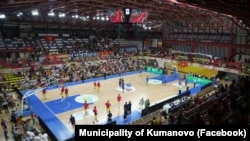 Fotografi e realizuar gjatë përballjes mes Maqedonisë së Veriut dhe Rumanisë në Kumanovë.