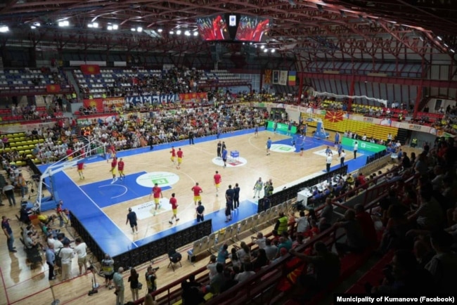 Fotografi e realizuar gjatë përballjes mes Maqedonisë së Veriut dhe Rumanisë në Kumanovë.