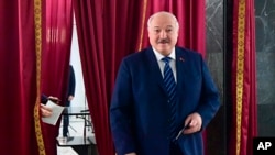 Лукашенко голосует на выборах в Минске. Беларусь, 25 февраля 2024 года