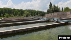 Armenia - A fish farm in Gegharkunik province.