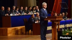 Armenia - President Serzh Sarkisian addresses a congress of his Republican Party, Yerevan, 24May2014.