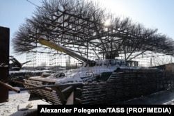 Ruski tenk opremljen jež oklopom, 17. januar 2026.