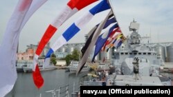 Годовщина со дня поднятия военно-морского флага на фрегате «Гетьман Сагайдачный». Одесса, июль 2016 года