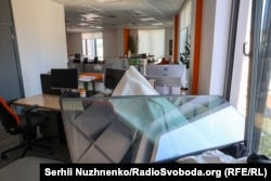The Kyiv offices of RFE/RL's Ukrainian Service were damaged by the August 28 attacks on the capital.