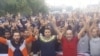 راهپیمایی اعتراضی کارگران نیشکر هفت‌تپه و گروه ملی فولاد اهواز 