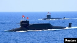 Китайские субмарины в Южно-Китайском море, 12 апреля 2018 года