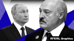 Колаж. Володимир Путін (ліворуч) і Олександр Лукашенко