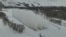 Ice explosion on a river/flood control measures in Kazakhstan