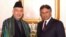 Presidents Karzai (left) and Musharraf in mid-February