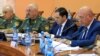 Armenia - Defense Minister Suren Papikian and General Kamo Kochunts, acting army chief of staff, hold a meeting in Yerevan, May 30, 2022.