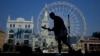 A street musician performs in the Ukrainian capital, Kyiv. (file photo)