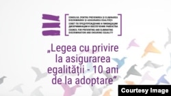 Afișul ședinței Consiliului pentru Egalitate care a avut loc la Chișinău joi, 9 ianuarie 2022.