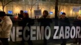 Serbian Protesters Decry Mladic Mural In Belgrade