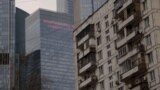 Moscow's neighborhood Kamushki near Moscow City district 