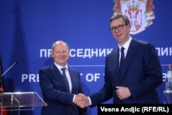 Întâlnirea dintre Olaf Scholz și Aleksandar Vucic are loc în contextul în care Scholz se declară susținător al aderării statelor din Balcanii de Vest la Uniunea Europeană.