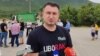 Omer Hujdur, predsjednik Udruženja građana "Jer nas se tiče" na protestima ispred deponije Uborak 10. Juna 2022.