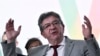 Lider levičarske stranke Nepokorena Francuska Žan-Lik Melanšon, koji je ubedio socijaliste, zelene i komuniste da zajedno nastupe na parlamentarnim izborima, u noći posle glasanja, Pariz, 12. jun 2022.