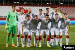 UEFA Liga nacija, grupa K, Belorusija protiv Azerbejdžana na Stadionu Karađorđe u Novom Sadu, Srbija 6. juni 2022.