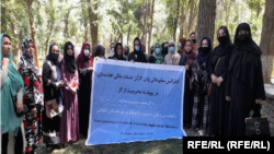 Afghan women civil servants ask the Taliban government to let them return to work.