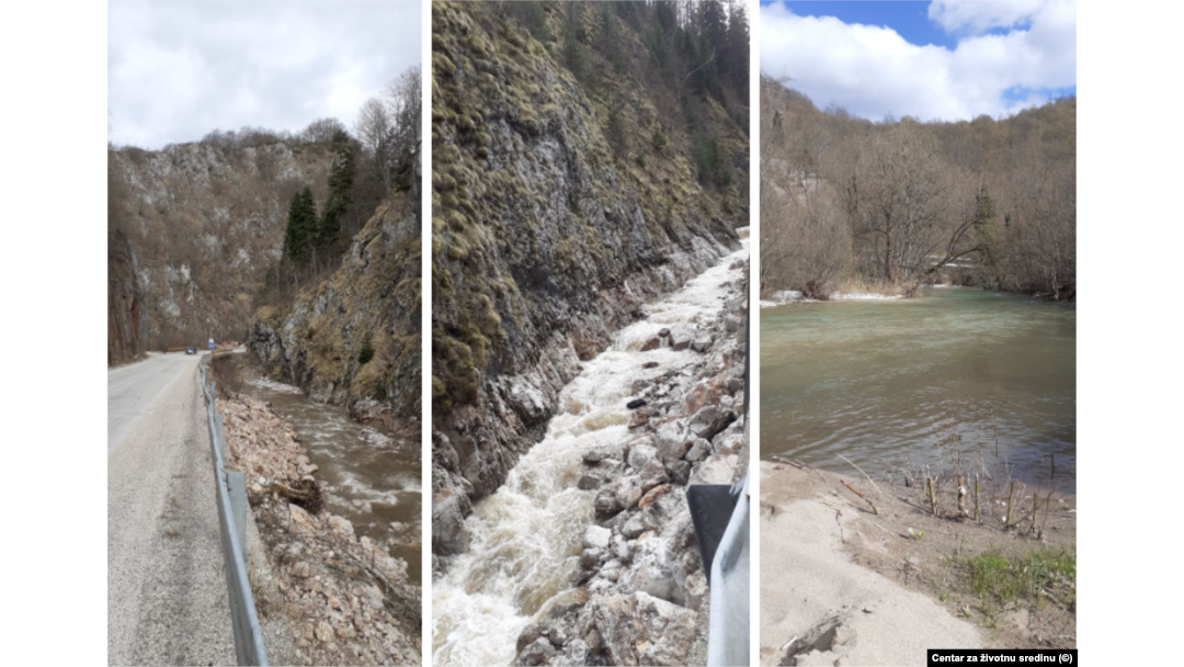 views of the Bistrica River near Foca
