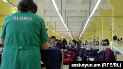 Armenia - Workers at the Gloria textile factory in Vanadzor, June 14, 2022.