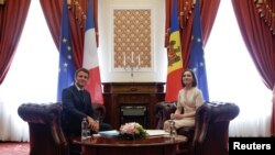 Maia Sandu și Emmanuel Macron, 15 iunie 2022