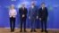 Урсула вон дер Лајен, Димитар Ковачевски, Шарл Мишел и Емануел Макрон на самитот ЕУ-Западен Балкан, Брисел, 23 јуни 2022
