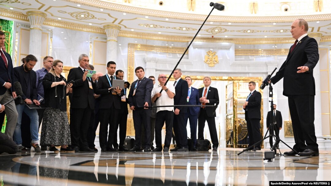 Președintele Rusiei nu a renunțat la cucerirea Ucrainei în integralitate. În imagine, liderul rus participând la o conferință de presă susținută în Turkmenistan, cu ocazia summitului țărilor de la Marea Caspică. 