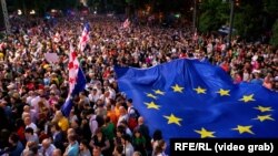 Manifestație pro-UE, Tbilisi, 3 iulie 2022