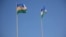 Флаги Каракалпакстана и Узбекистана