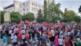 Montenegro -- Protest in capital Podgorica over the Fundamental Agreement between Montenegro and the Serbian Orthodox Church, July 7, 2022.