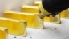 Gold bars at Russia's Gulidov Krasnoyarsk Nonferrous Metals Plant in Krastsvetmet. 
