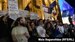 Tens of thousands of Georgians rallied on the streets of Tblisi on July 3.
