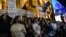 Tens of thousands of Georgians rallied on the streets of Tblisi on July 3.