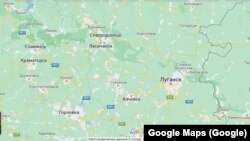 Украина менен Орусиянын чектешкен жеринин картасы. Северодонецк, Лисичанск жана башка шаарлардын Google Maps сервисиндеги көрүнүшү.