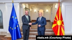 Претседателот на Владата на Република Северна Македонија Димитар Ковачевски денеска имаше средба со претседателот на Европскиот совет Шарл Мишел, кој е во посета на Скопје, 5 јули 2022
