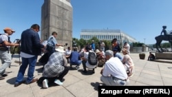  Activists and politicians gather to remember the victims of the January events in Almaty in July.