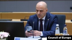 Premierul Macedoniei de Nord, Dimitar Kovačevski, Bruxelles, 23 iunie 2022.