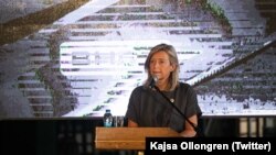 Holandska ministrica odbrane Kajsa Ollongren u Potočarima, Srebrenica, Bosna i Hercegovina. 11. juli 2022.