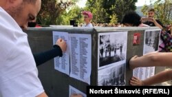 Protest protiv početka izgradnje spomenika "Nevinim žrtvama 1944/45. godine"