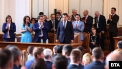 Кирил Петков за време на седницата за недоверба на Владата, 22 јуни, 2022.