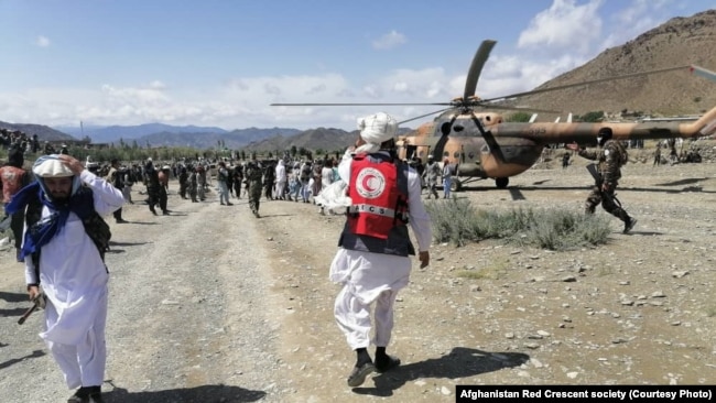 Afganistanski Crveni polumjesec pomaže u akciji spašavanja, pokrajina Kost, 22. juni 2022.