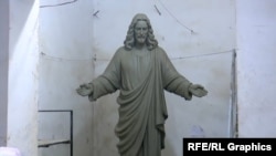 Armenia - A maquette of a planned statue of Jesus Christ.