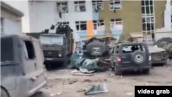 Обстріляний командний пункт 20-ї армії РФ в Ізюмі, який розміщувався у школі