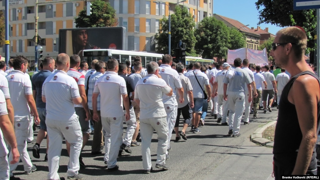 Protest radnika Fijata, 14. jul 2017.