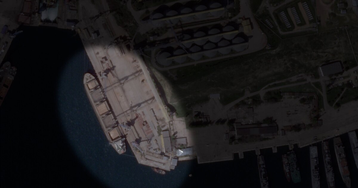 Satellite Images Show Russia Shipping Grain From Occupied Ukraine To Syria