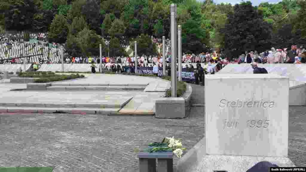 Ukopu je prethodila komemoracija u središnjem dijelu Memorijalnog centra Potočari, 11. juli 2022.