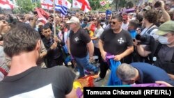 Гомофобная акция против фестиваля Tbilisi Pride